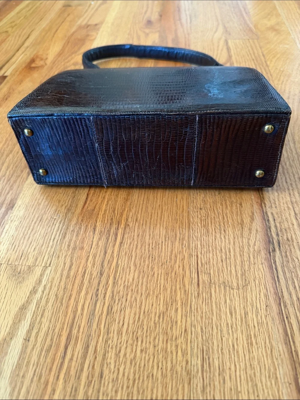 Vintage Belle stone Reptile Mid Century Top-Handle Women's Bag